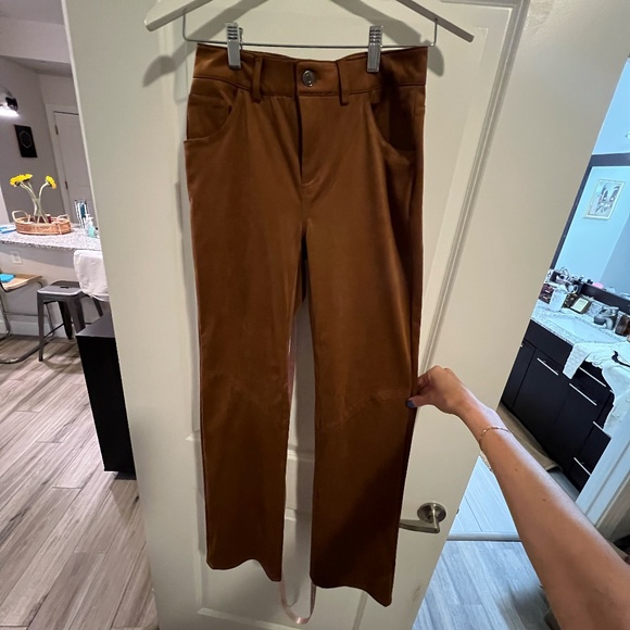 House of CB - NWT Apollo Tan Vegan Suede Pants (Women's Size S) - Picture 6 of 6
